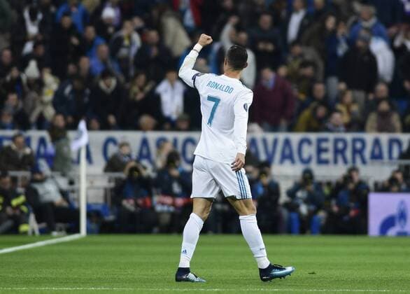 Real Madrid s Cristiano Ronaldo celebrate goal and Borussia Dortmund s during Champions League Group H match 6. December 6,2017.  (8332)