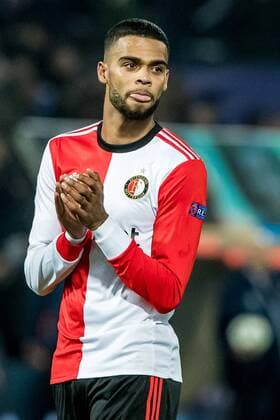 ROTTERDAM - Feyenoord - Napoli , Voetbal , Seizoen 2017 2018 , Champions League , Stadion Feijenoord de Kuip , 06-12-2017 , eindstand 2-1 , Feyenoord speler Jeremiah St. Juste Feyenoord - Napoli  x1848950x
