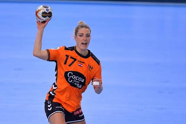 Handball, WM, Damen, Serbien - Niederlande 6-12-2017 HANDBAL:NEDERLAND-SERVIE:LEIPZIG WK Handbal Dames 2017 Nederland - Servie 27-27 Nycke Groot 17 NED Foto: Henk Seppen xVIxVIxImagesx xSoenarxChamidxsportfotografiexIVx 9504165