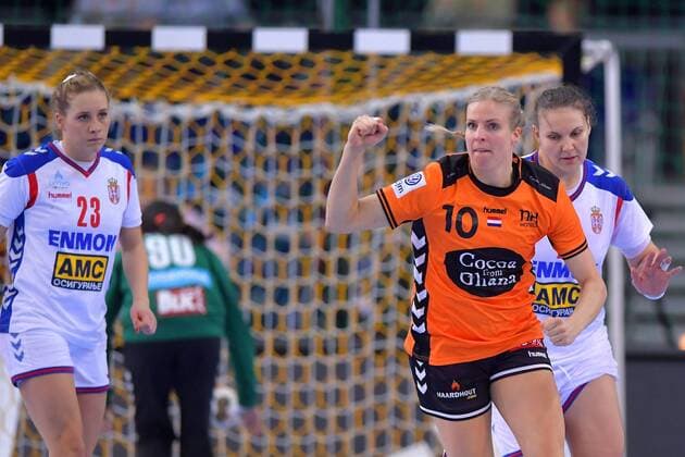 Handball, WM, Damen, Serbien - Niederlande 6-12-2017 HANDBAL:NEDERLAND-SERVIE:LEIPZIG WK Handbal Dames 2017 Nederland - Servie 27-27 Danick Snelder 10 NED Foto: Henk Seppen xVIxVIxImagesx xSoenarxChamidxsportfotografiexIVx 9504185