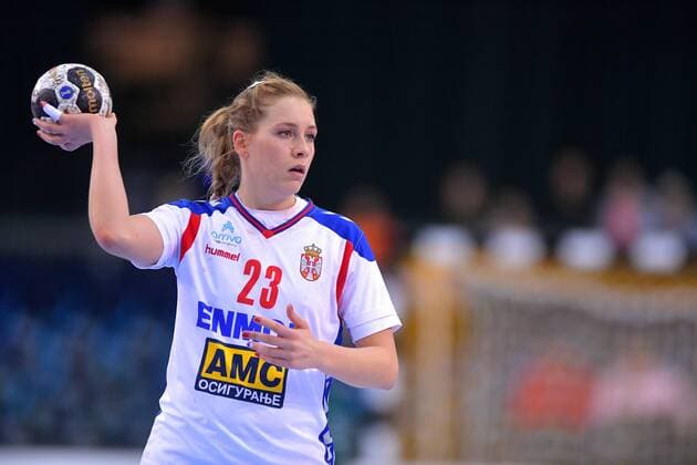 Handball, WM, Damen, Serbien - Niederlande 6-12-2017 HANDBAL:NEDERLAND-SERVIE:LEIPZIG WK Handbal Dames 2017 Nederland - Servie 27-27 OBRADOVIC Marija 23 SRB Foto: Henk Seppen xVIxVIxImagesx xSoenarxChamidxsportfotografiexIVx 9504186