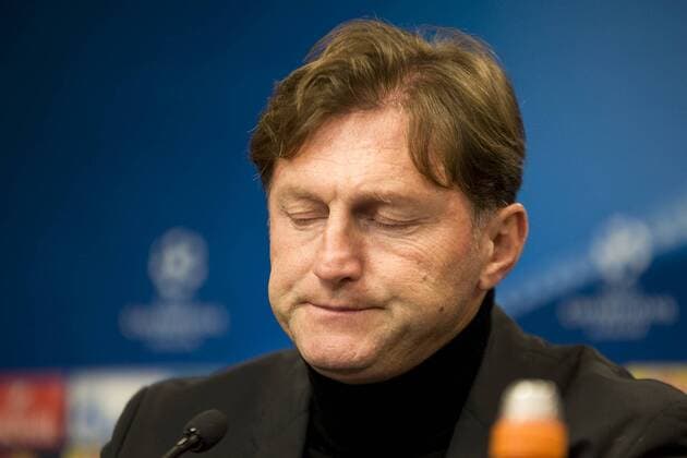 Football Champions League 2017 2018 Group Stage 6 Gameday RB Leipzig Besiktas Istanbul 06 12 2017 RBL coach Ralph Hasenhüttl at the press conference Leipzig Saxony Germany