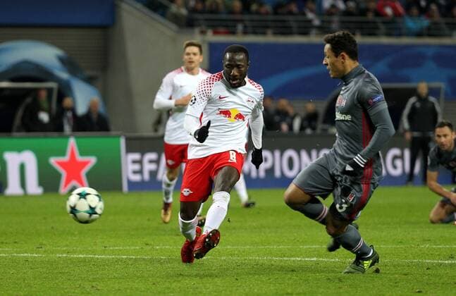 GER UEFA Champions League preliminary round RasenBallsport Leipzig vs Besiktas Istanbul 06 12 17 Leipzig Red Bull Arena GER season 2017 2018 UEFA Champions League Group G RasenBallsport Leipzig vs Besiktas Istanbul pictured Naby Deco Keita Leipzig scores the 1 1 equalizer