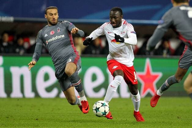 GER UEFA Champions League preliminary round RasenBallsport Leipzig vs Besiktas Istanbul 06 12 17 Leipzig Red Bull Arena GER season 2017 2018 UEFA Champions League group G RasenBallsport Leipzig vs Besiktas Istanbul in picture Naby Deco Keita Leipzig against Cenk Tosun Besiktas