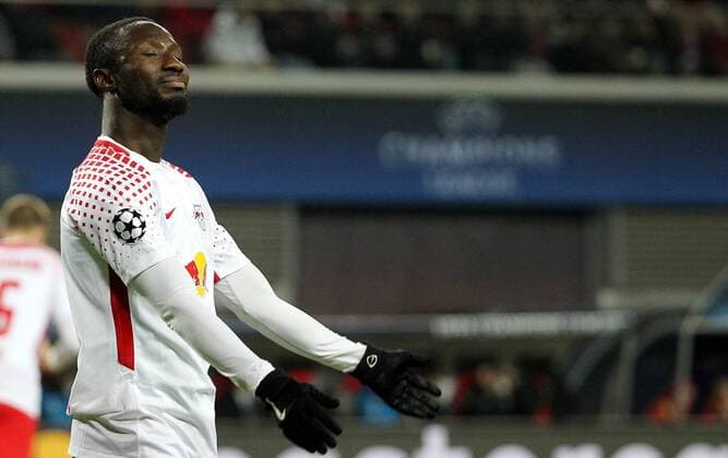 GER UEFA Champions League preliminary round RasenBallsport Leipzig vs Besiktas Istanbul 06 12 17 Leipzig Red Bull Arena GER season 2017 2018 UEFA Champions League Group G RasenBallsport Leipzig vs Besiktas Istanbul pictured Naby Deco Keita Leipzig disappointed