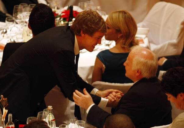 Sebastian Vettel sportsman of the year 2010 is of his father Norbert Baden Baden Baden congratulates Würthemberg Germany