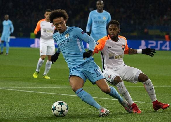 Midfielder Leroy Sane (L) of Manchester City FC and midfielder Fred of FC Shakhtar Donetsk are seen in action during the UEFA Champions League Group F match at the Metalist Stadium in Kharkiv, northeastern Ukraine, December 6, 2017. Ukrinform. KHARKIV. FC Shakhtar Donetsk has beaten Manchester City FC 2-1 in the UEFA Champions League Group F match at Kharkiv s Metalist Stadium. Pitmen?s midfielder Bernard and defender Ismaily put their team in the lead in the first half (26?, 32? respectively). The visitors managed to score in added time when Manchester City?s forward Sergio Aguero took a successful penalty kick. Thus, FC Shakhtar Donetsk secured the second place in Group F and put an end to a winning streak of Manchester City FC this season. To celebrate his team?s victory, coach Paulo Fonseca appeared at the post-match news conference dressed as Zorro. The Shakhtar manager fulfilled his promise he had made if the Ukrainian champions reached the knockout stage of the Champions League. Shakhtar defeats Manchester City in Kharkiv  Copyright: xDanilxShamkinx