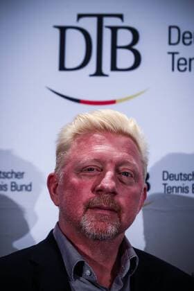 HAMBURG Germany DECEMBER 07 Boris Becker attends the German Tennis Federation DTB press conference on December 2017 in Hamburg Germany