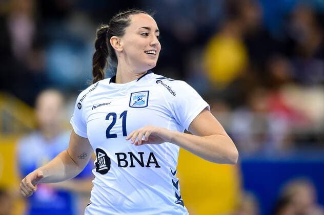 Handball, WM Damen, Schweden - Argentinien 2017.12.07 Bietigheim-Bissingen Pilka reczna Mistrzostwa Swiata w pilce recznej kobiet Szwecja - Argentyna N z Macarena Gandulfo of Argentina celebrates scoring a goal Foto Lukasz Laskowski PressFocus 2017.12.07 Bietigheim-Bissingen IHF Women s Handball World Championship WM Weltmeisterschaft Sweden v Argentina Macarena Gandulfo of Argentina celebrates scoring a goal Credit: Lukasz Laskowski PressFocus NEWSPIX.PL --- Newspix.pl  20171207_LUK_202