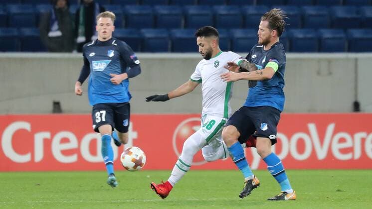 v li Wanderson Cristaldo Firias Racy 88 Eugen Polanski Hoffenheim 8 Duel duel tackle tackling Dynamics Action Action Football UEFA Europa League TSG 1899 Hoffenheim PFK Ludogorez Razgrad 1945 xozx