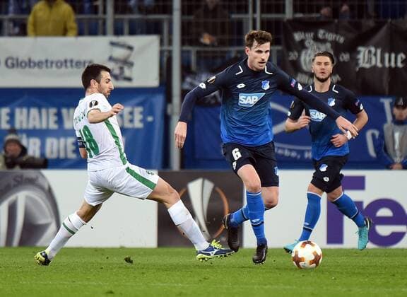 07 12 2017 xhbx Football Europe League TSG 1899 Hoffenheim Razgrad emspor v Svetoslav Dyakov Ludogorets Razgrad Havard Nordtveit TSG 1899 Hoffenheim Sinsheim