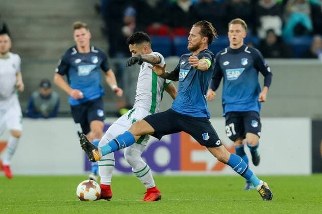 TSG 1899 Hoffenheim PFC Ludogorets 1945 Marcelinho Ludogorets and Eugen Polanski TSG in duel DeFodi507