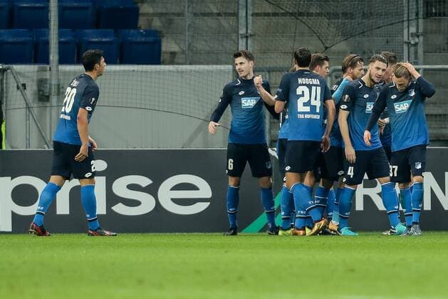 Sinsheim Germany 07 12 2017 UEFA Europa League 2017 18 Season Group stage Group C 6 Matchday TSG 1899 Hoffenheim PFC Ludogorets 1945 Goal to the 1 0 Goalkeeper Philipp Ochs TSG is acclaimed DeFodi507