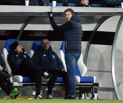 07 12 2017 xhbx Soccer Europa League TSG 1899 Hoffenheim Rasgrad emspor v l Coach Julian Nagelsmann TSG 1899 Hoffenheim Sinsheim