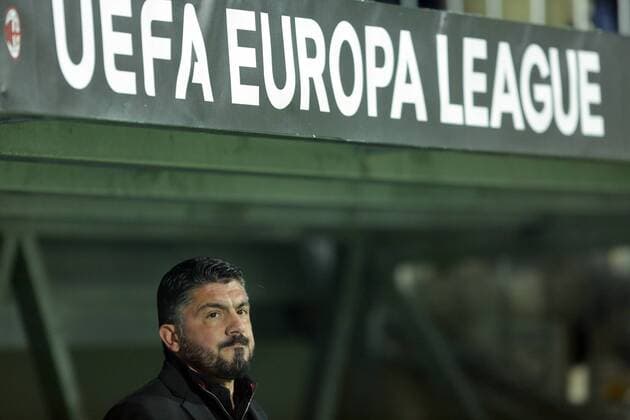 Bilder des Tages - SPORT Fußball, EL, HNK Rijeka - AC Mailand UEFA Rijeka vs Milan - Rijeka, Croatia 07.12.2017., Rijeka, Croatia - UEFA Europa league, group D, round 6., HNK Rijeka - AC Milan. Gennaro Gattuso.  NelxPavletic PIXSELL