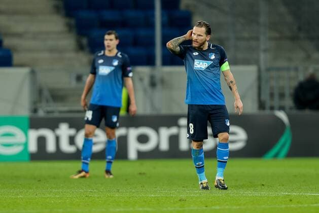 Sinsheim Germany 07 12 2017 UEFA Europa League 2017 18 Season Group Stage Group C 6 Matchday TSG 1899 Hoffenheim PFC Ludogorets 1945 Eugen Polanski TSG disappointed disappointment DeFodi507