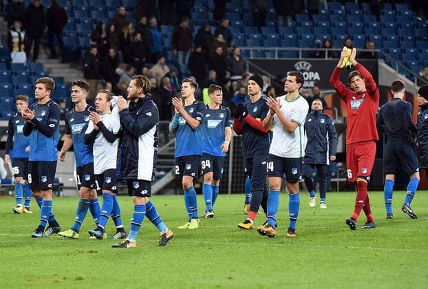 07 12 2017 xhbx Football Europa League TSG 1899 Hoffenheim Rasgrad emspor v l player of TSG 1899 Hoffenheim after the final whistle Sinsheim