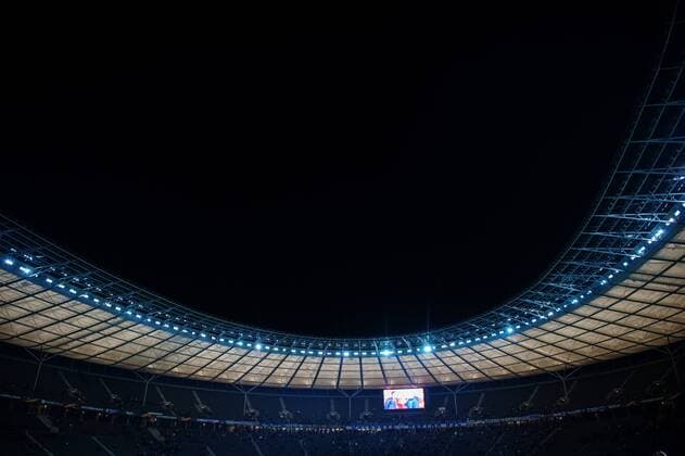 171207 Little crowd in the arena for the football match in the Europa League between Hertha Berlin and Östersund on December 7, 2017 in Berlin  Copyright: PETTERxARVIDSON BB171207PA040