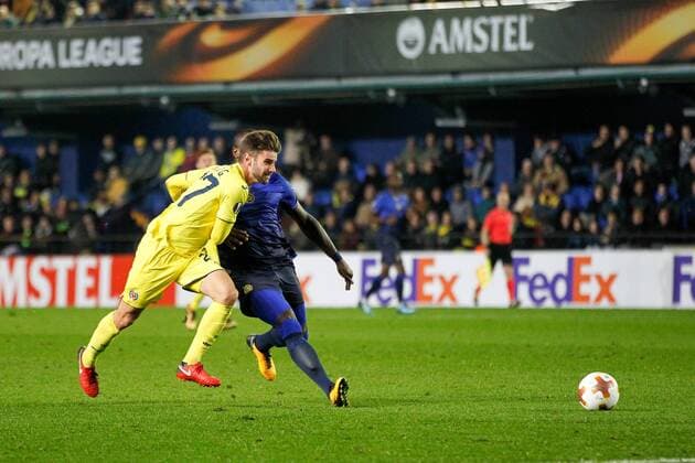 Mario Gonzalez of Villarreal during the UEFA Europa League match, round 6, played at Ceramica Stadium, Villarreal, Spain, between Villarreal CF and Maccabi Tel Aviv on Dec 7th 2017. Photo: Oscar J. Barroso AFP7  xOscarxJ.xBarrosox xAFP7x xVillarrealxvxMaccabi,xUEFAxEuropaxLeague,xSpain,xDecx7thx2017x
