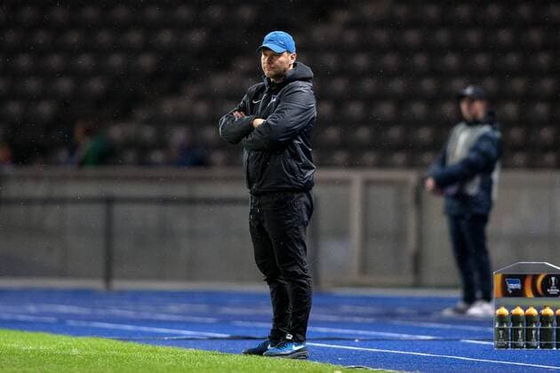 171207 Hertha Berlin coach Pal Dardai during the football match in the Europa League between Hertha Berlin and Östersund on December 7, 2017 in Berlin  Copyright: PETTERxARVIDSON BB171207PA050
