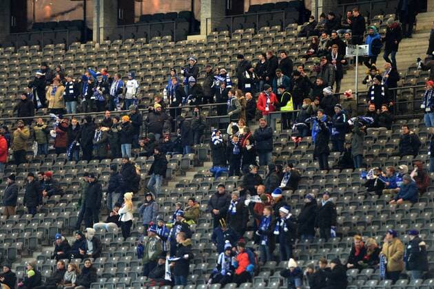 Soccer Men Season 2017 2018 UEFA Europa League Group J 6 Gameday in Berlin Hertha BSC Östersunds FK empty places in the Olympic Stadium 07 12 17 Copyright: xMichaelxHundtx xMatthiasxKochx