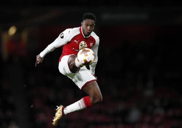 Arsenal s Danny Welbeck in action during the Europa League Group H match at The Emirates Stadium, London. Picture date: December 7th 2017. Picture credit should read: David Klein Sportimage EDITORIAL USE ONLY. No use with unauthorised audio, video, data, fixture lists, club league logos or live services. Online in-match use limited to 120 images, no video emulation. No use in betting, games or single club league player publications.