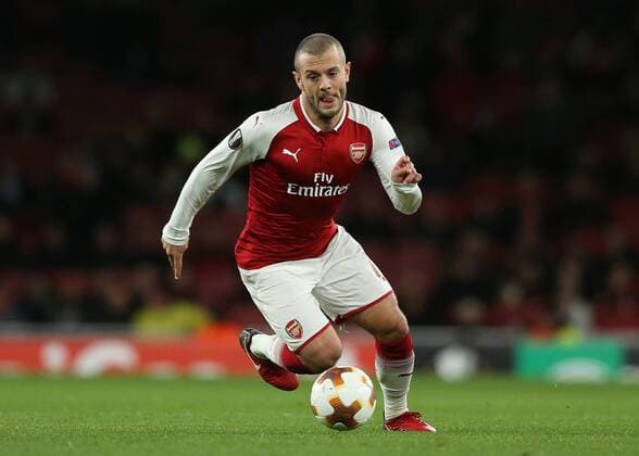 7th December 2017, Emirates Stadium, London, England; UEFA Europa League football, Arsenal versus BATE Borisov; Jack Wilshere of Arsenal on the ball  ActionPlus11959801