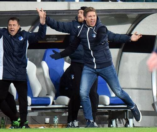 07 12 2017 xhbx Soccer Europa League TSG 1899 Hoffenheim Rasgrad emspor v l Coach Julian Nagelsmann TSG 1899 Hoffenheim Sinsheim