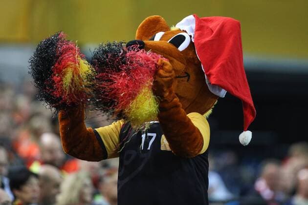 World Cup Mascot Hanniball Germany Women Handball World Cup Group D Germany vs China in the Arena Leipzig Germany Handball Women Women 06 12 2017