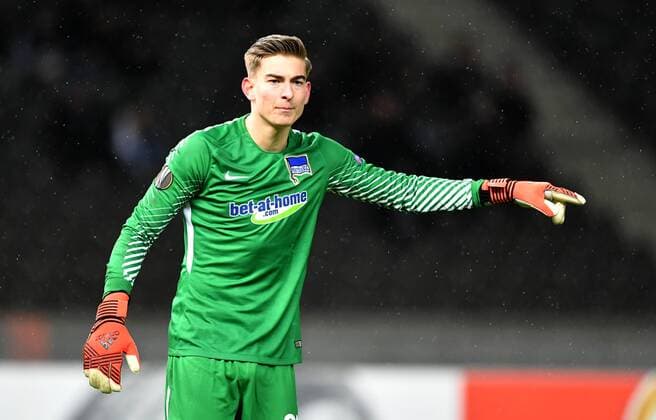 Jonathan Klinsmann Goalkeeper Hertha BSC Hertha BSC Berlin Ostersunds FK Europa League Group Stage Rückspiel Soccer Soccer Soccer Men Men Maenner Germany Germany Berlin 7 12 2017 Olympiastadion