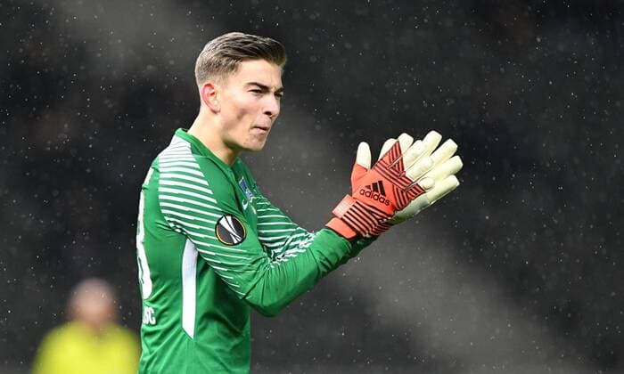 Jonathan Klinsmann Goalkeeper Hertha BSC Hertha BSC Berlin Ostersunds FK Europa League Group Stage Rückspiel Soccer Soccer Soccer Men Men Maenner Germany Germany Berlin 7 12 2017 Olympiastadion