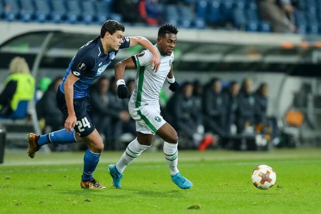 TSG 1899 Hoffenheim PFC Ludogorets 1945 Cicinho Ludogorets and Virgil Misidjan Ludogorets in a duel DeFodi507
