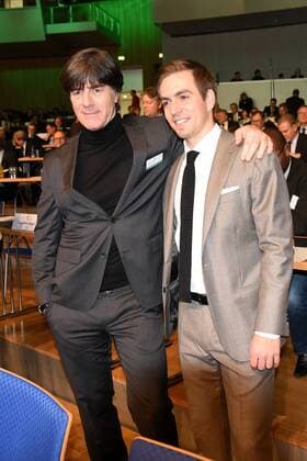 08 12 2017 Frankfurt am Main DFB German Football Association Extraordinary DFB Bundestag 2017 National coach Joachim Löw and former Bayern professional Philipp Lahm
