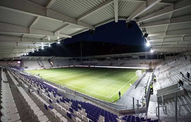 08 12 2017 xfux Football 2 Bundesliga FC Erzgebirge Aue SV Darmstadt 98 emporer emonline v l View Uebrsicht Erzgebirgsstadion Arena Stadium Interior Rasen Feld Spielfeld Aue