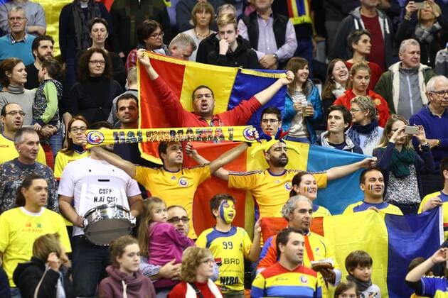 Rumanian fans France vs Romania IHF Womens Handball World Cup 08 12 2017 Photographer Neis Eibner Trier Copyright: xNeisx Eibner-Pressefotox EP_ans