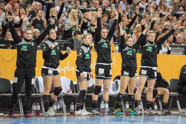 GER IHF WC 2017 Germany GER vs Netherlands NLD 08 12 2017 Arena Leipzig GER IHF WC 2017 Germany GER vs Netherlands NLD in picture Cheers of the German national team nordphotoxDostmann nph00325