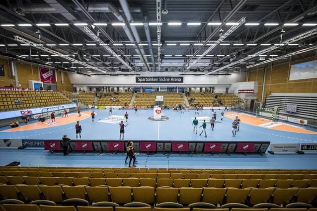 171210 View of the Skane Sparbanken Arena before a handball match in the Handball League between Lugi and OV Helsingborg on December 10, 2017 in Lund  Copyright: MATHILDAxAHLBERG BB171210MA002
