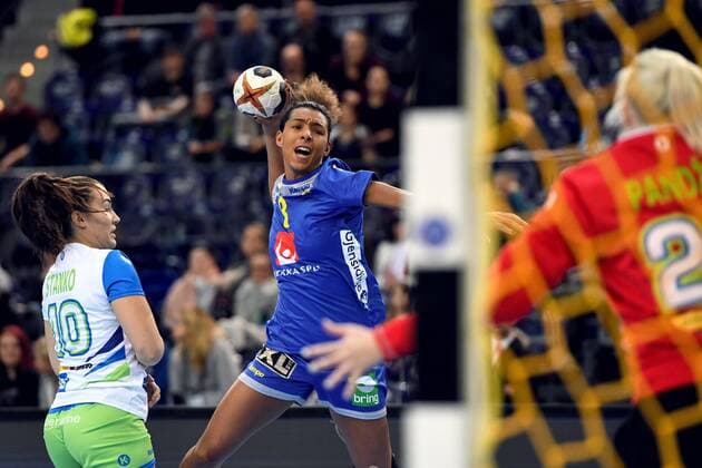 171210 Swedens Jamina Roberts during the finals final between Sweden and Slovenia during the World Cups Handball on December 10, 2017 in Leipzig  Copyright: CARLxSANDIN BB171210CS045