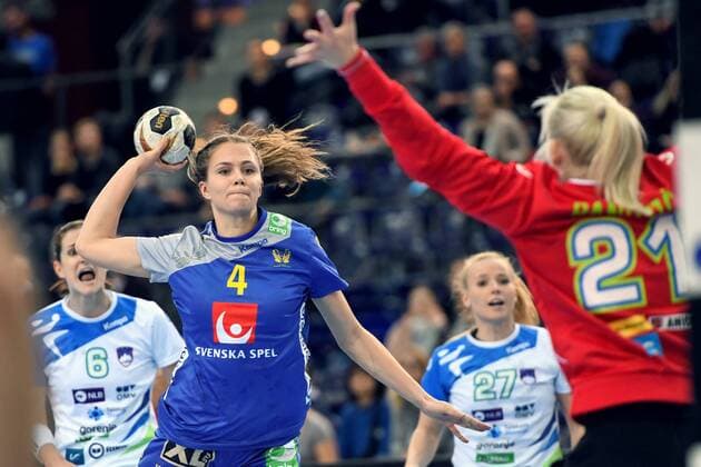 171210 Swedens Olivia Mellegard during the final finale between Sweden and Slovenia during the World Cups World Cup on December 10, 2017 in Leipzig  Copyright: CARLxSANDIN BB171210CS051