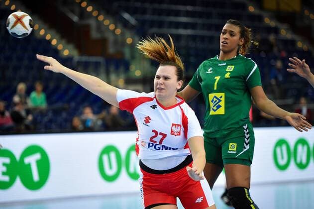 2017.12.11 Lipsk Pilka reczna Mistrzostwa Swiata w pilce recznej kobiet Polska - Brazylia N z Hanna Rycharska Foto Lukasz Laskowski PressFocus NEWSPIX.PL 2017.12.11 Leipizg IHF Women s Handball World Championship WM Weltmeisterschaft Poland v Brazil Hanna Rycharska Credit: Lukasz Laskowski PressFocus --- Newspix.pl  20171211_LUK_376