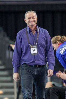 Romania Czech Republic Handball Women World Cup Leipzig 11 12 2017 Arena Leipzig World Cup 2017 Handball Women Eighth finals Romania ROU vs Czech Republic CZE In image Coach Jan BASNY Czech Republic