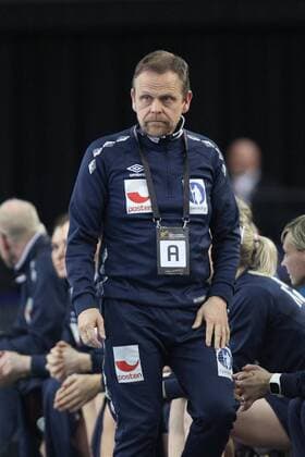 Spain Norway Handball Women World Cup Leipzig 11 12 2017 Arena Leipzig World Cup 2017 Handball Women Eighth finals Spain ESP vs Norway NOR Pictured coach Thorir HERGEIRSSON Norway