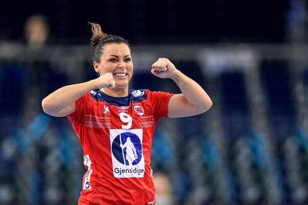 171211 Norways Nora Mork celebrates the finals finals between Spain and Norway during the World Cups World Cup on December 11, 2017 in Leipzig  Copyright: CARLxSANDIN BB171211CS107