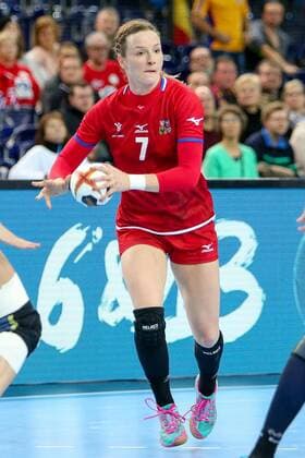 Leipzig 11 12 2017 Arena Leipzig World Cup 2017 Handball Women Round of 16 Romania ROU vs Czech Republic CZE 27 28 17 14 Pictured Helena RYSANKOVA 7 Czech Republic