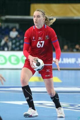 Leipzig 11 12 2017 Arena Leipzig World Cup 2017 Handball Women Eighth finals Romania ROU vs Czech Republic CZE 27 28 17 14 Pictured Veronika MALA 67 Czech Republic