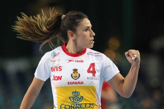 Leipzig 11 12 2017 Arena Leipzig World Cup 2017 Handball Women Eighth finals Spain ESP vs Norway NOR 23 31 10 13 Pictured Carmen D MARTIN BERENGUER 4 Spain cheers