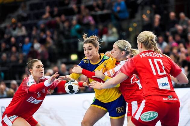 171212 Swedens Anna Lagerquist in the quarterfinals between Sweden and Denmark during the World Cups World Cup on December 12, 2017 in Leipzig  Copyright: CARLxSANDIN BB171212CS023