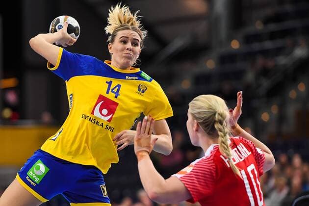 171212 Swedens Johanna Westberg in the quarterfinals between Sweden and Denmark during the World Cups World Cup on December 12, 2017 in Leipzig  Copyright: CARLxSANDIN BB171212CS044