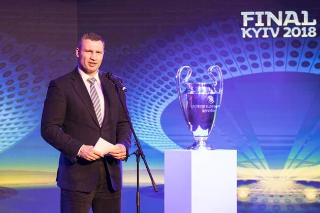 Kyiv Mayor Vitali Klitschko Takes Part In Presentation Of Logo Of UEFA Champions League Final 2018 In Kyiv  Copyright: 513683