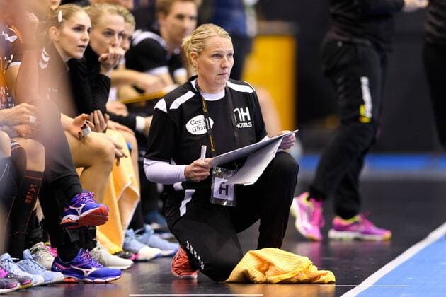 171213 Dutch federation Helle Thomsen in the quarterfinals between the Netherlands and the Czech Republic during the World Cups World Cup on December 13, 2017 in Magdeburg  Copyright: CARLxSANDIN BB171213CS003